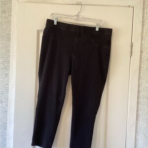 Time and Tru Black Skinny crop Pull-On Jeans 2XL EUC